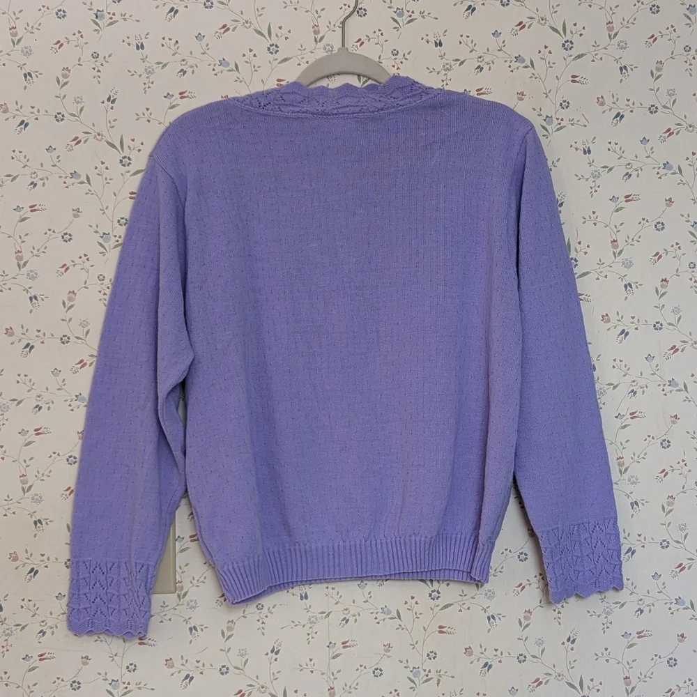 💜 Vintage Knit L Sweater Pullover Delicate Feminine Gramma Core